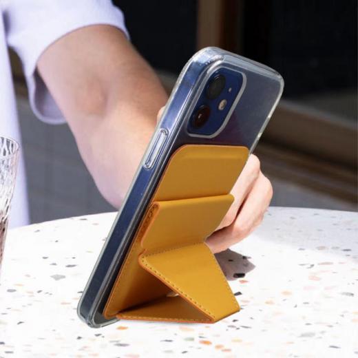 Carteira de Couro com suporte Magnético para celular 